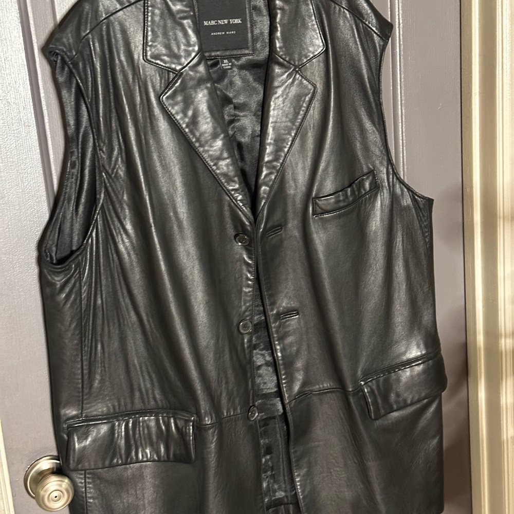Marc New York Dark Leather Vest
